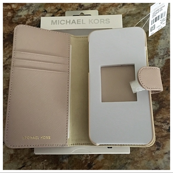 MICHAEL KORS IPHONE X WALLET CASE BLUSH PINK - Picture 5 of 6